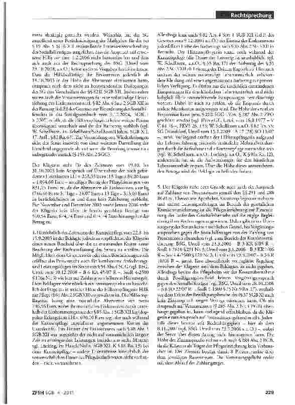Vorschauseite 5: Berücksichtigung von Einkommen und Vermögen des verstorbenen Sozialhilf eempfängers; Kenntnisgrundsatz;Sonderrechtsnachfolge; Übernahme der Heimunterbringungskosten nach Tod des H…