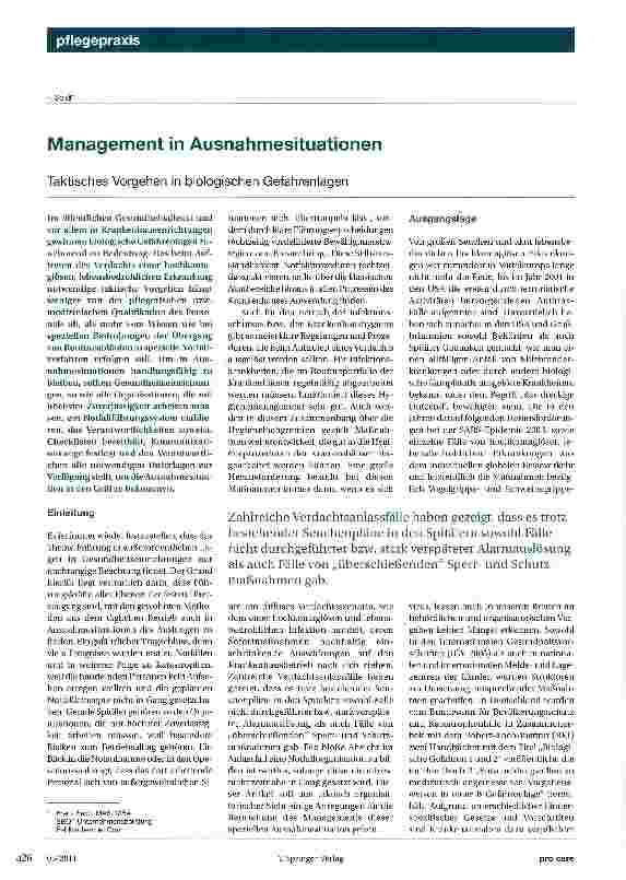 Vorschauseite 1: Management in Ausnahmesituationen