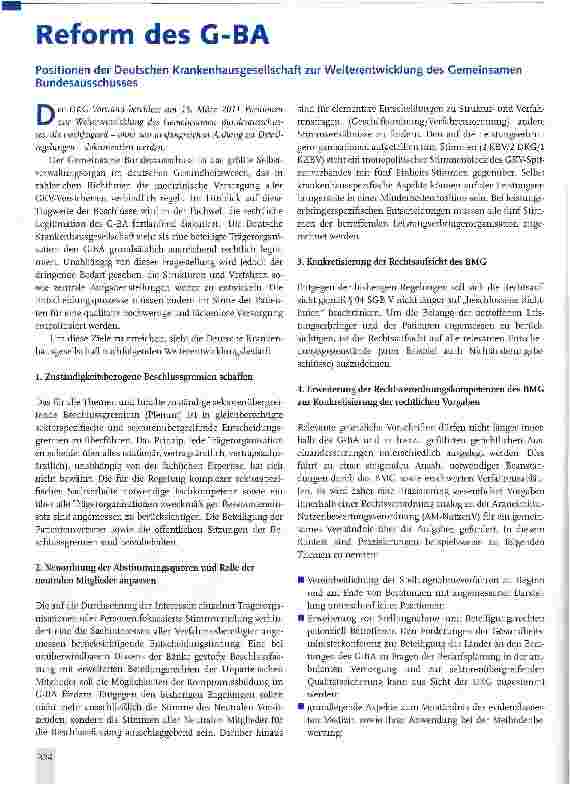Vorschauseite 1: Reform des C-BA