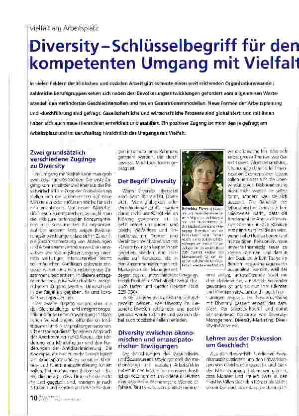 Vorschauseite 1: Diversity-Schlüsselbegriff für den kompetenten Umgang mit Vielfall
