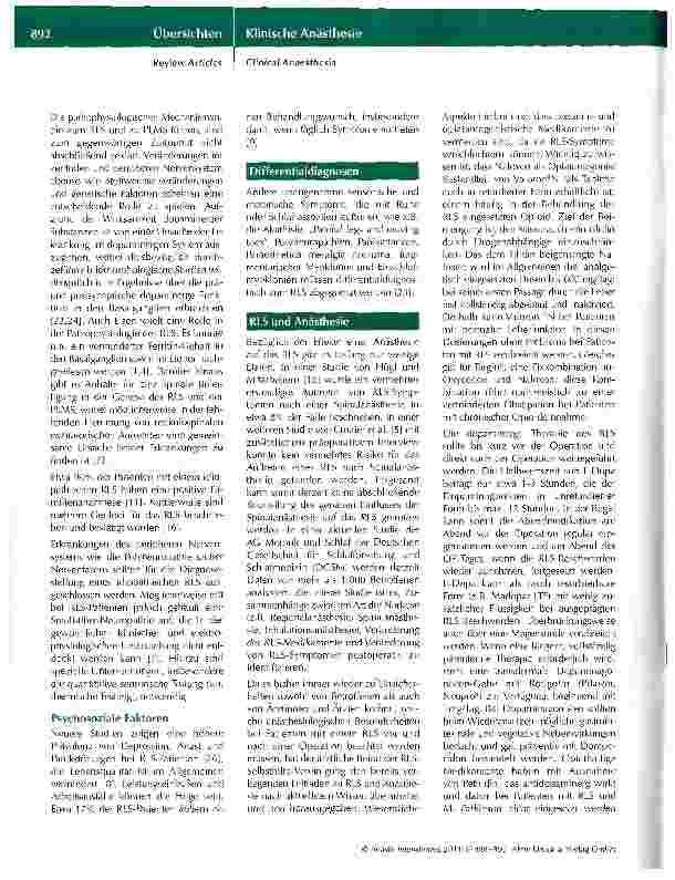 Vorschauseite 3: Das Restless-Legs-Syndrom
