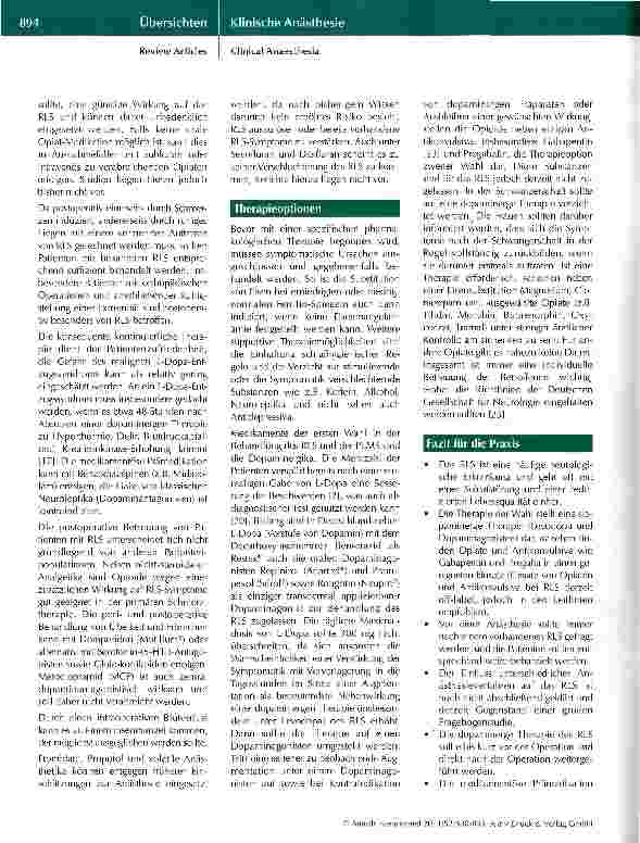 Vorschauseite 4: Das Restless-Legs-Syndrom