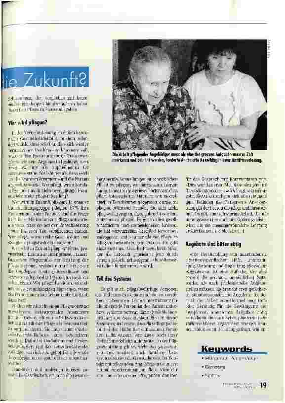 Vorschauseite 2: Pflegende Angehörige: Welche Herausforderungen für die Zukunft?