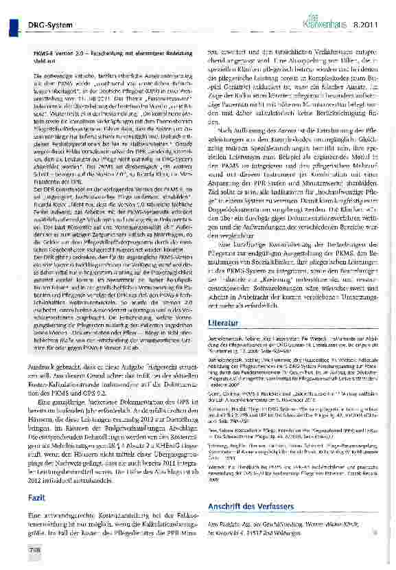 Vorschauseite 4: Gedanken zur Ausgestaltung des künftigen Pflege-Komplex-Maßnahmen-Score (PKAAS)