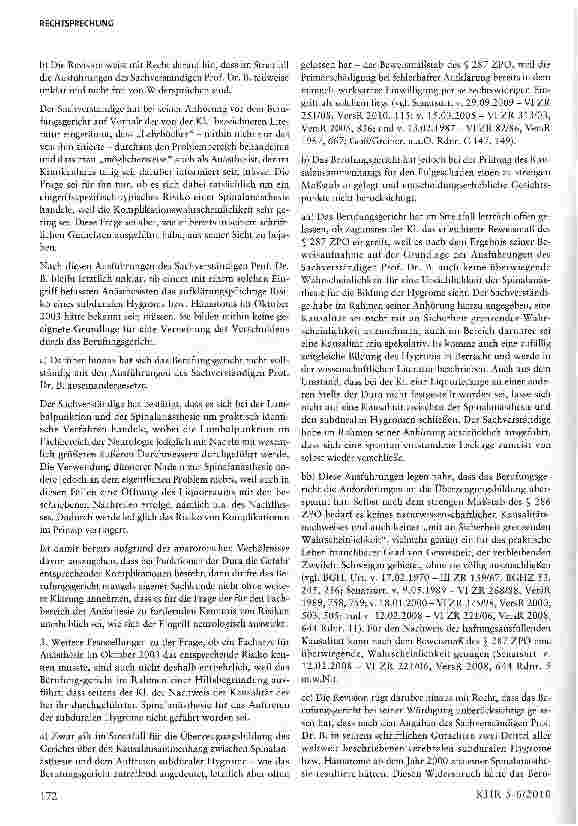 Vorschauseite 4: Keine Haftung bei unterlassener Aufklärung über Risiken außerhalb des Fachgebiets