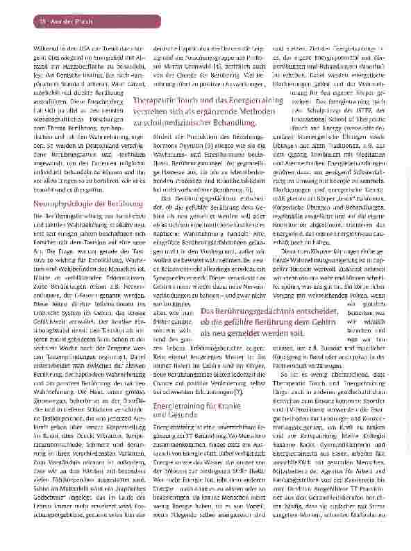 Vorschauseite 3: BERÜHREN UND SICH BERÜHREN LASSENTherapeutic Touch und Energietraining in der Pflege