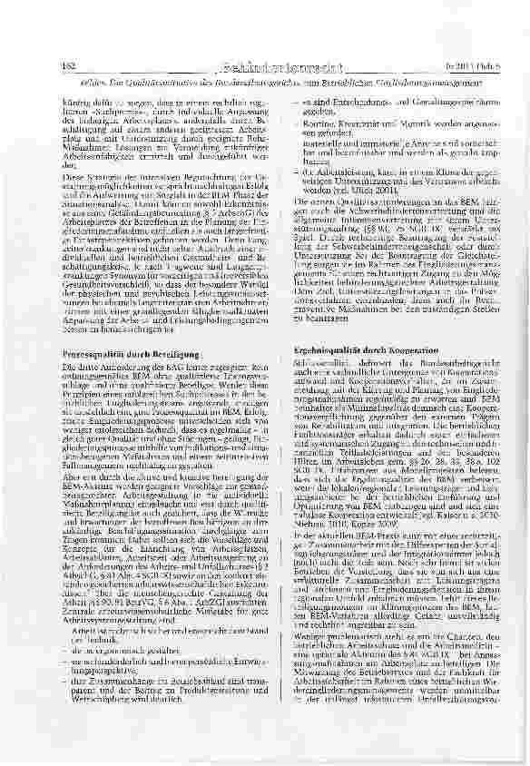 Vorschauseite 2: Die Qualitätsinitiative des Bundesarbeitsgerichts zum Betrieblichen Eingliederungsmanagement