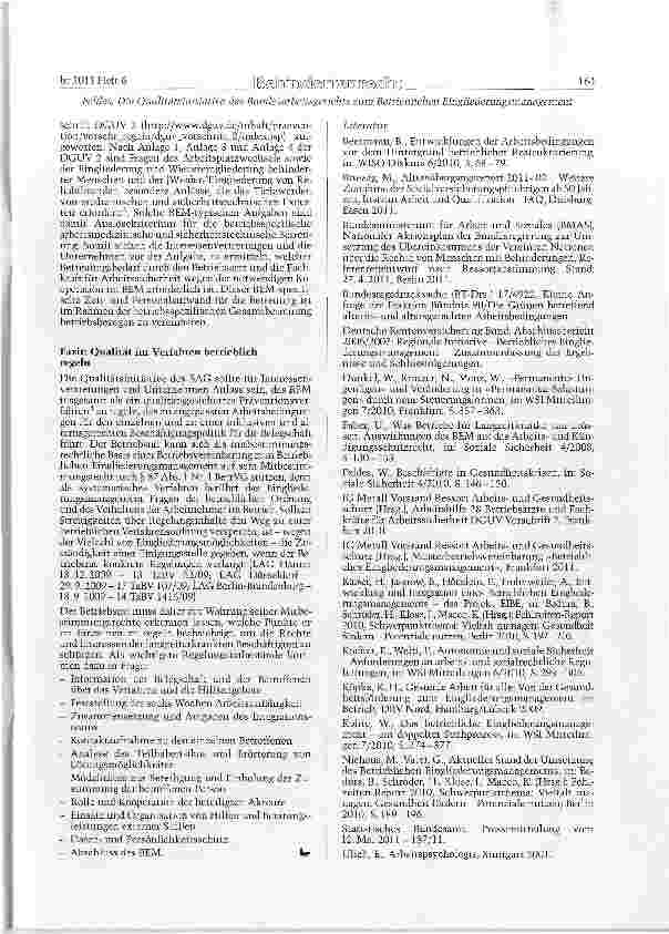 Vorschauseite 3: Die Qualitätsinitiative des Bundesarbeitsgerichts zum Betrieblichen Eingliederungsmanagement
