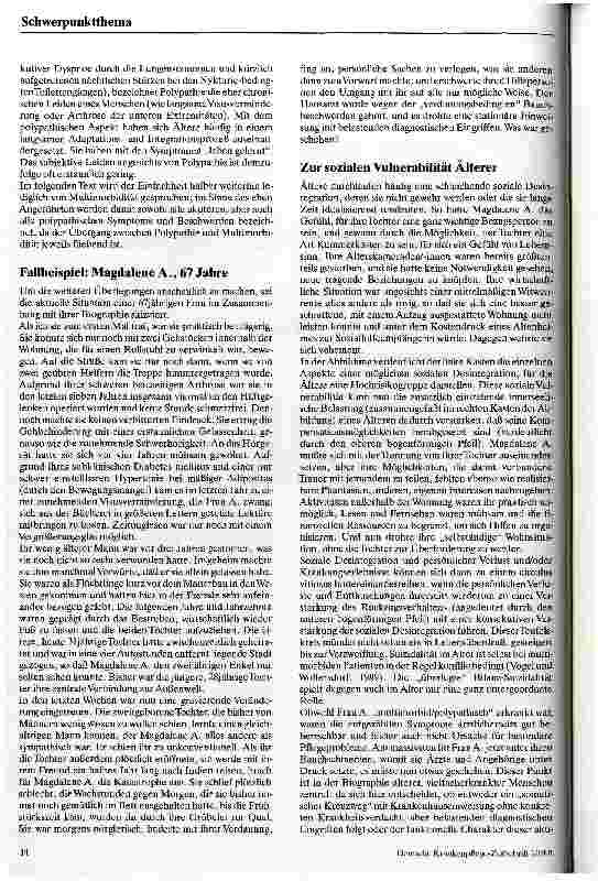 Vorschauseite 2: Multimorbidität im Alter Auseinandersetzung mit Vorurteilen
