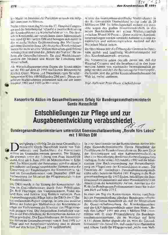 Vorschauseite 1: Entschließungen zur Pflege und zur Ausgabenentwicklung verabschiedet