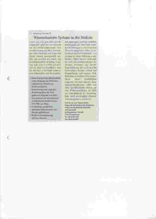 Vorschauseite 2: Wissensbasierte Systeme in der Medizin Möglichkeiten, Risiken und Erfolgsfaktoren
