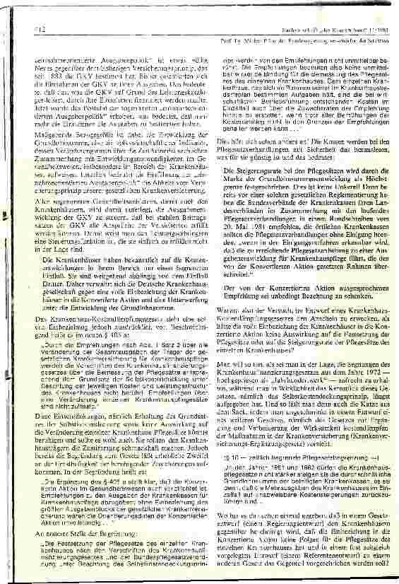 Vorschauseite 4: Pläne der Bundesregierung verschärfen die Situation --- Reform des Krankenhausfinanzierungssystem unumgänglich
