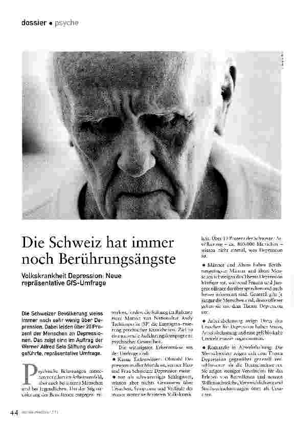 Vorschauseite 1: Die Schweiz hat immer noch Berührungsängste