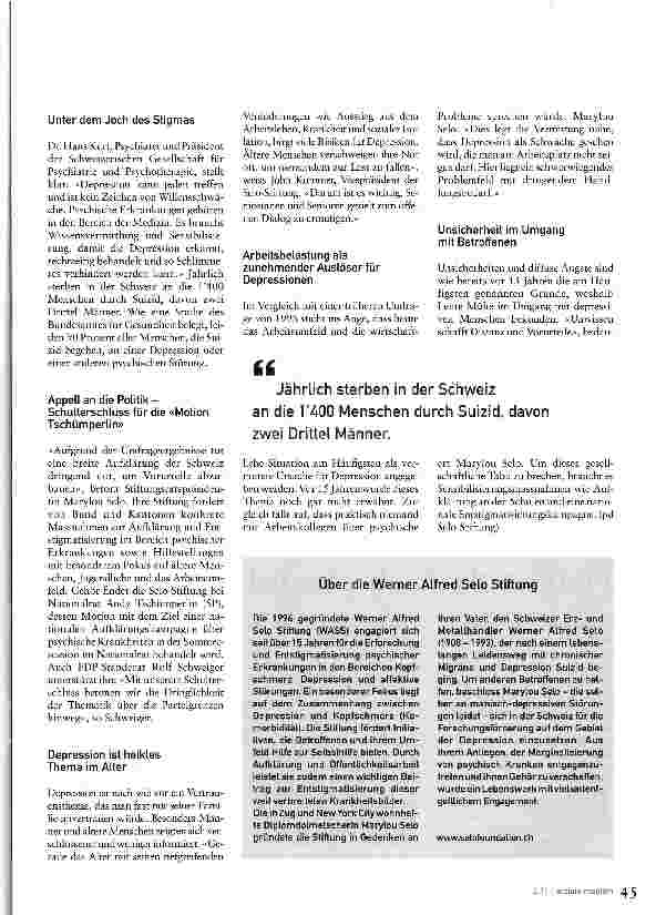 Vorschauseite 2: Die Schweiz hat immer noch Berührungsängste