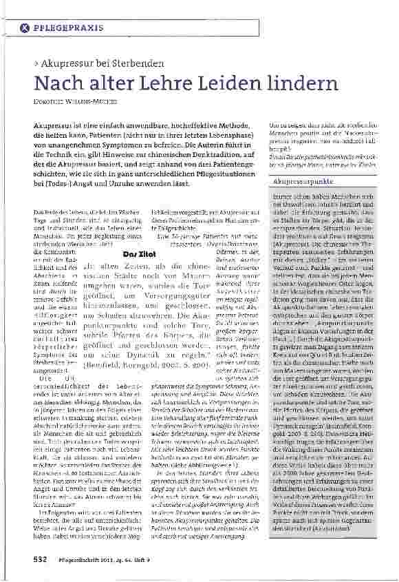 Vorschauseite 1: Nach alter Lehre Leiden lindern