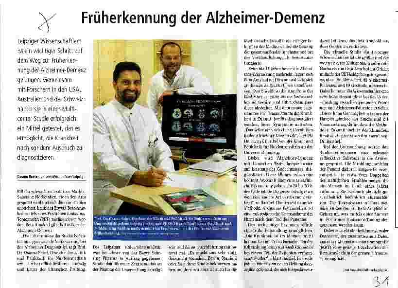 Vorschauseite 1: Früherkennung der Alzheimer-Demenz