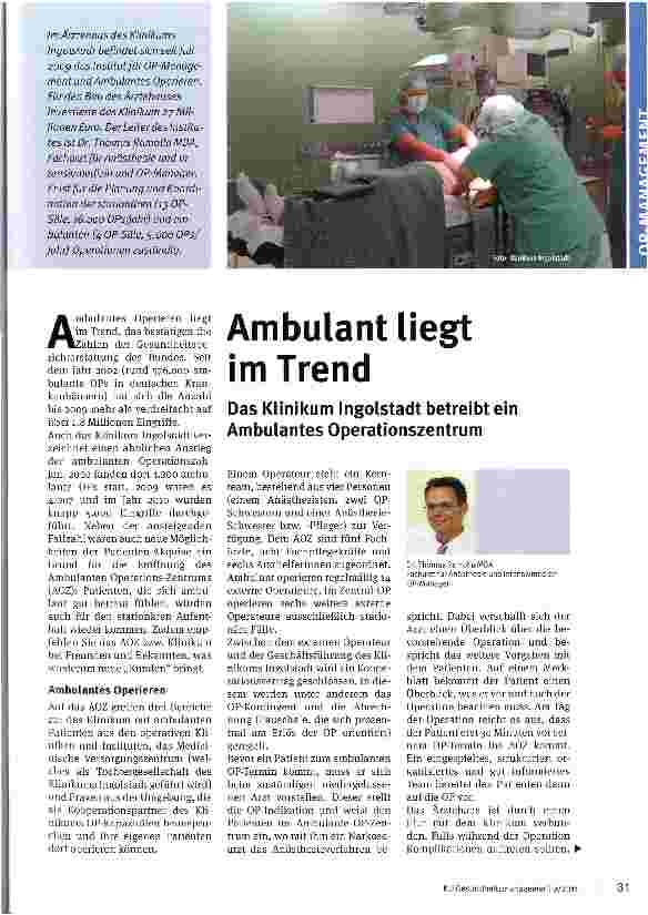 Vorschauseite 1: Ambulant liegt im Trend