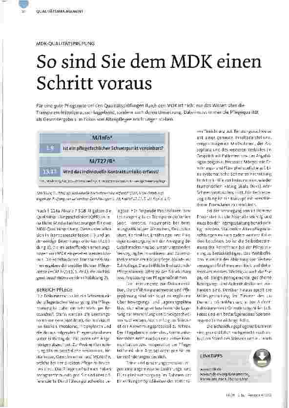 Vorschauseite 1: So sind Sie dem MDK einen Schritt voraus