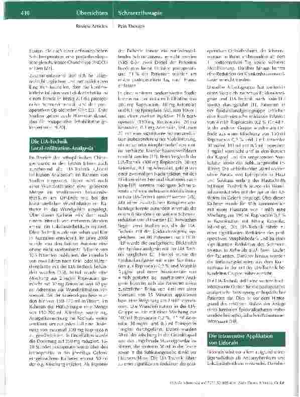 Vorschauseite 5: Neue, wenig invasive Analgesie-Verfahren