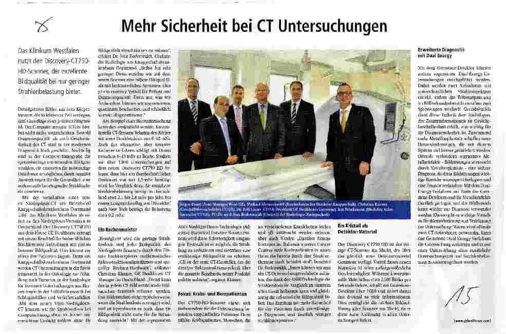 Vorschauseite 1: Mehr Sicherheit bei CT Untersuchungen
