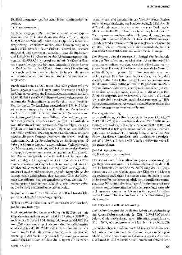 Vorschauseite 3: Aufnahme von Hilfsmitteln in das Hilfsmittelverzeichnis gemäß §139 SGBV