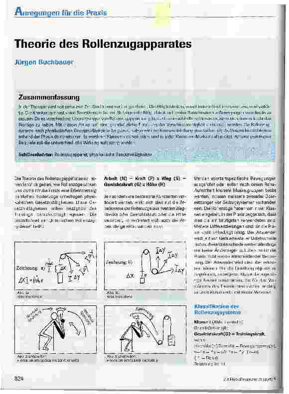 Vorschauseite 1: Theorie des Rollenzugapparates