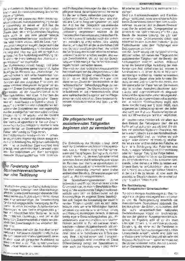 Vorschauseite 3: Die rechtliche Stellung des Pflegepersonals und die Richtlinien der EG