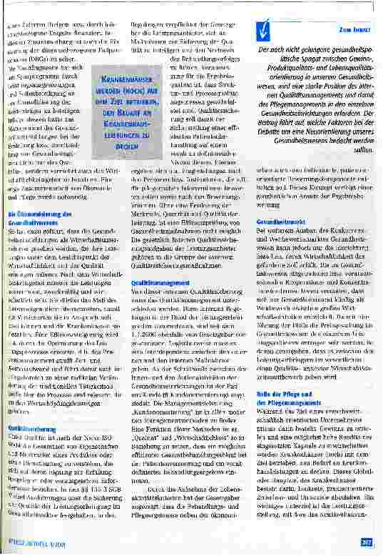 Vorschauseite 2: Gesundheitssystem im Umbruch - Chance oder Risiko für die Pflege?
