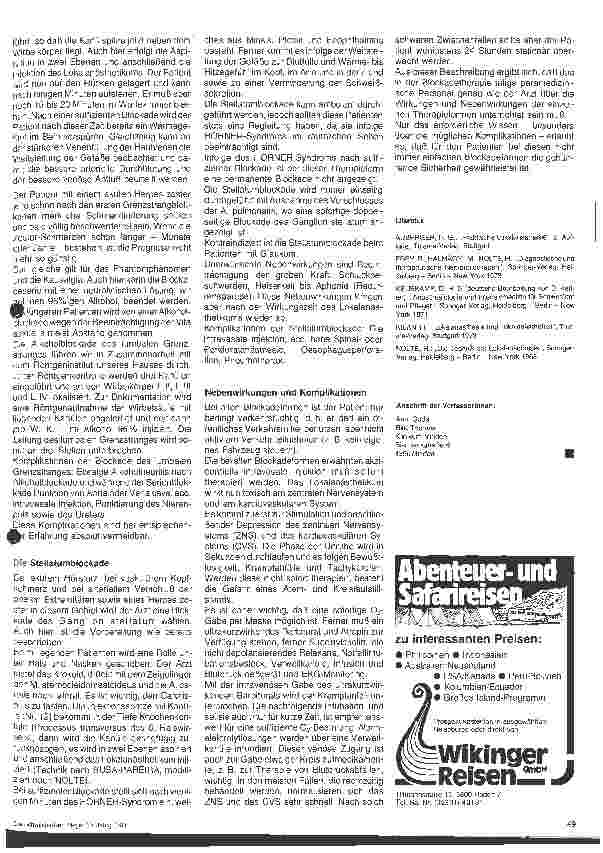 Vorschauseite 2: Blockadetherapie - Durchführung und Komplikationen