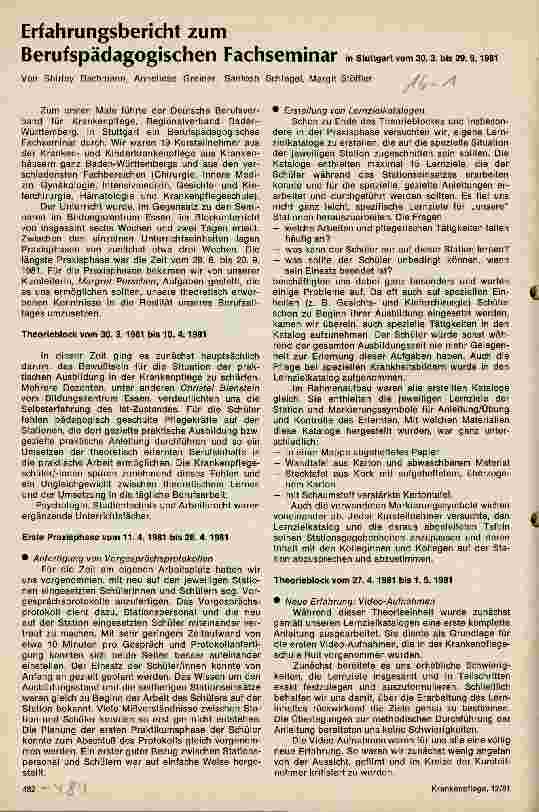 Vorschauseite 1: Erfahrungsbericht zum Berufspädagogischen Fachseminar