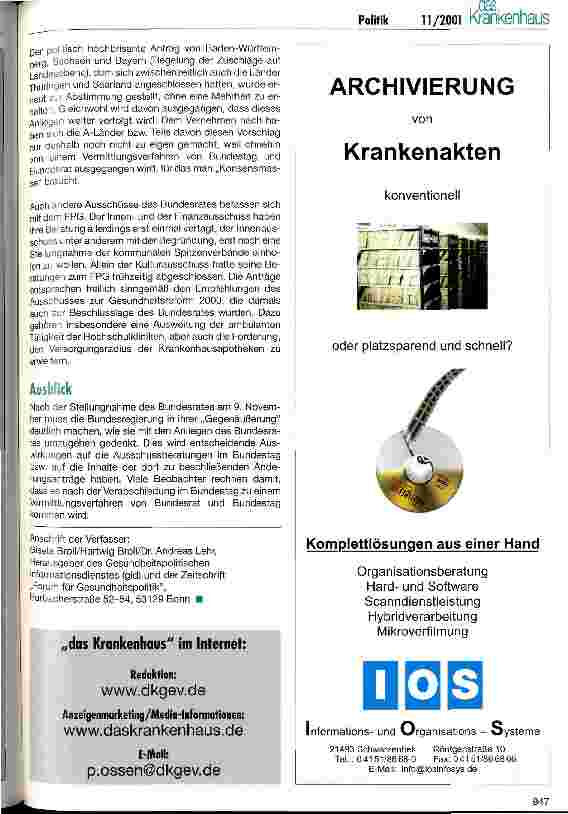 Vorschauseite 5: Selbstverwaltung zerstritten - Politik unter Zugzwang Anhörung zum Fallpauschalengesetz im Gesundheitsausschuss des Bundestages