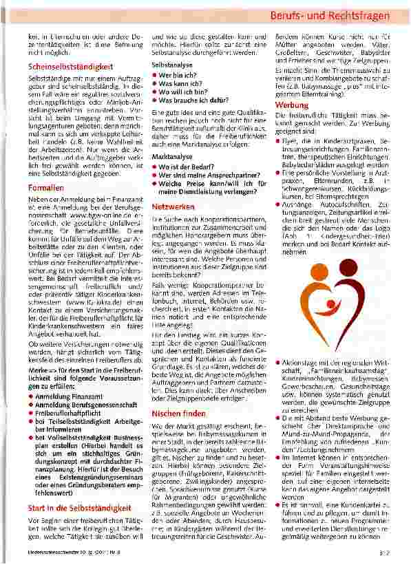 Vorschauseite 3: Freiberuflichkeit in der Kinderkrankenpflege