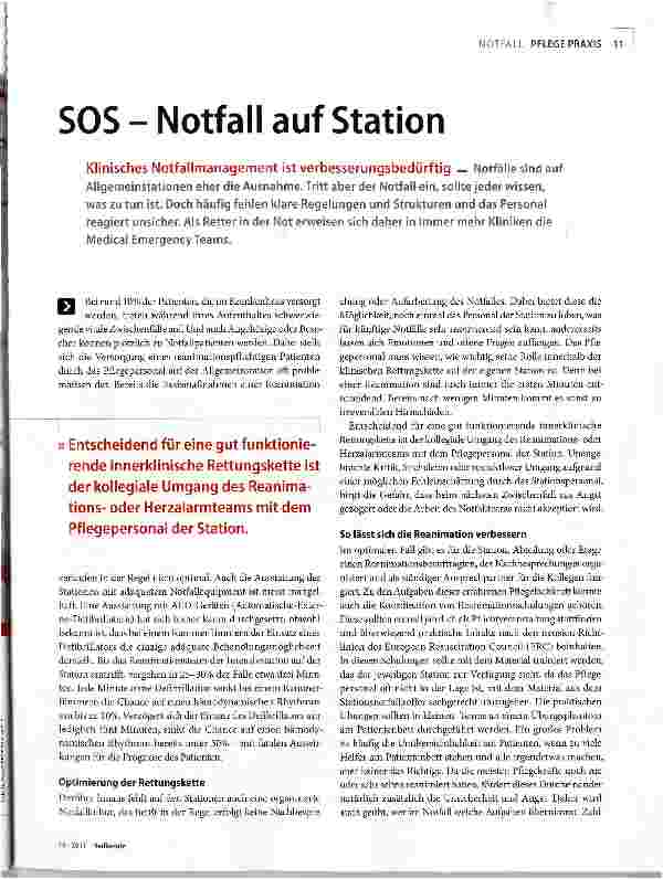 Vorschauseite 2: SOS-Notfall auf Station