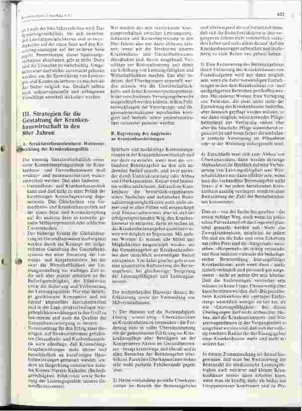 Vorschauseite 3: Krankenhaus und Umwelt in der Entwicklung der 80er Jahre