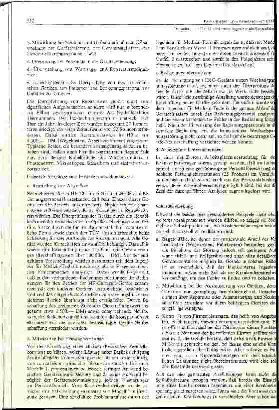 Vorschauseite 4: Der kliniksinterne Ingeneur für Medizin, Technik als Kostenfaktor
