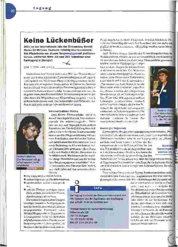 Vorschauseite 1: Keine Lückenbüßer
