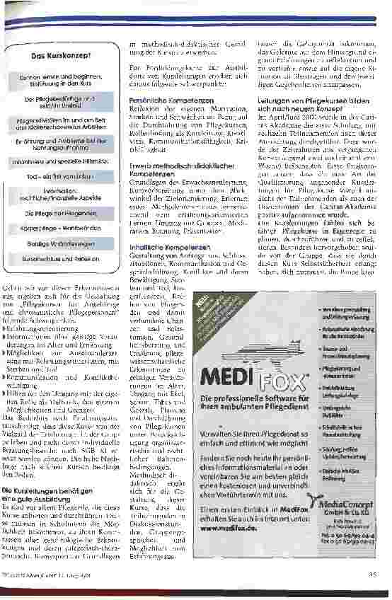Vorschauseite 2: Erfahrungsaustausch steht an 1. Stelle