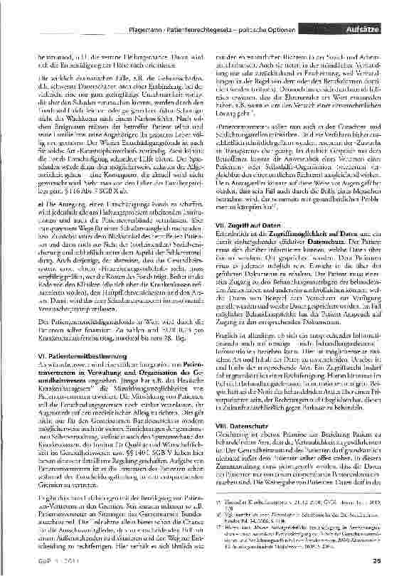 Vorschauseite 4: Patientenrechtegesetz - politische Optionen