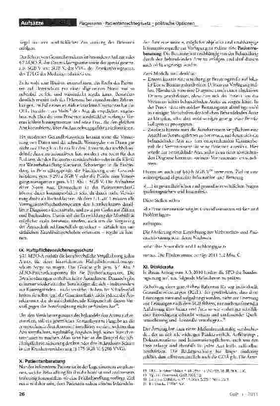 Vorschauseite 5: Patientenrechtegesetz - politische Optionen