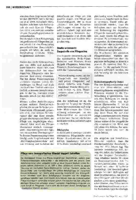Vorschauseite 2: Qualitative StudiePflegende, die doppelt pflegen