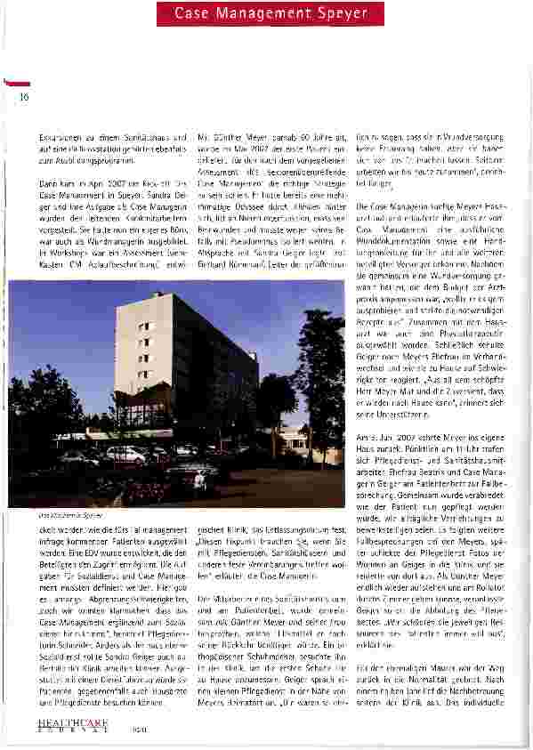 Vorschauseite 2: Längst mehr als ein Modell: Case Management in Speyer