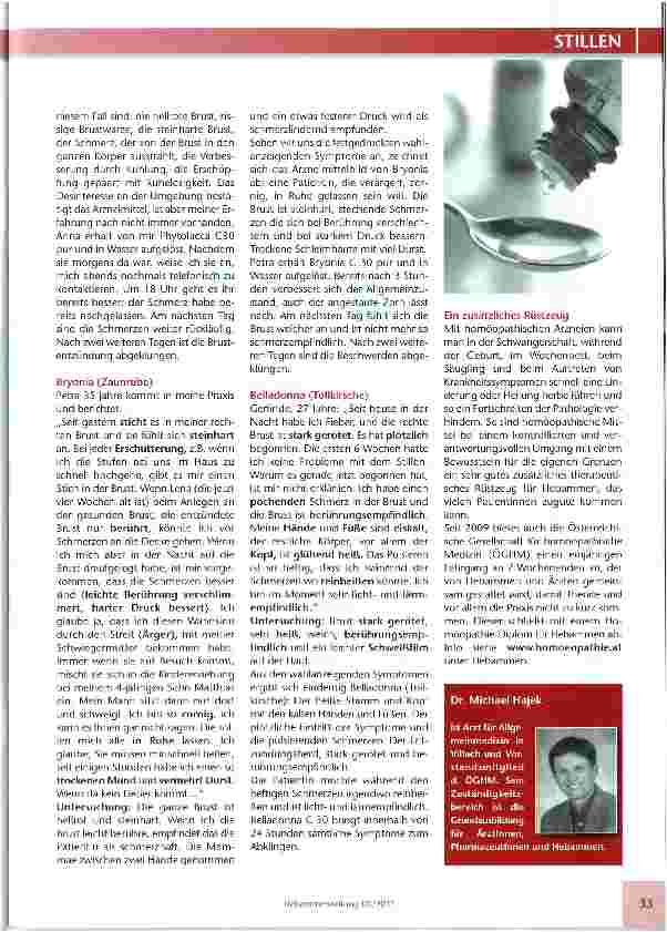 Vorschauseite 2: MASTITIS PUERPERALIS - homöopathisch behandelt