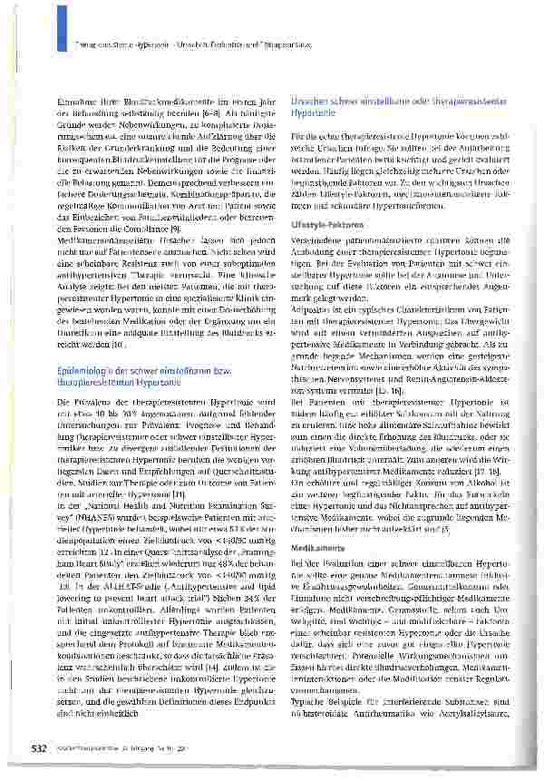 Vorschauseite 2: Therapieresistente Hypertonie -Ursachen, Evaluation und Therapieansätze