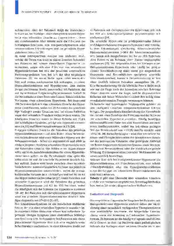 Vorschauseite 4: Therapieresistente Hypertonie -Ursachen, Evaluation und Therapieansätze