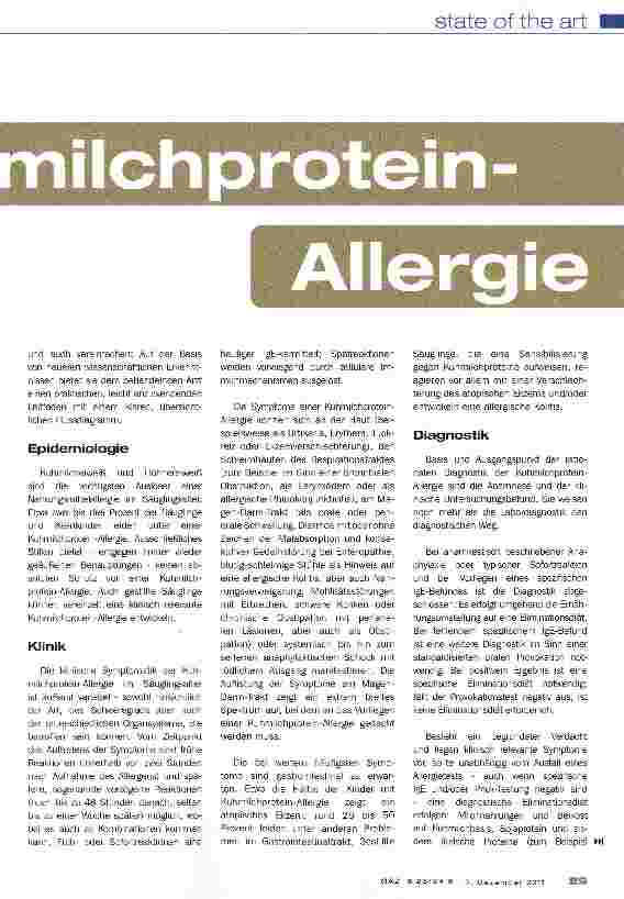 Vorschauseite 2: Kuhmilchprotein-Allergie