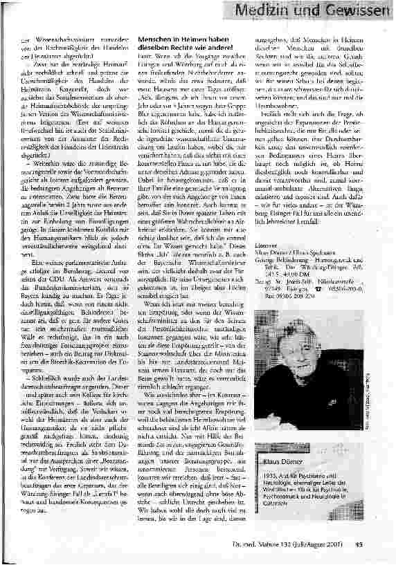 Vorschauseite 4: Fremdnützige Forschung ohne Einwilligung Der Fall Eisingen