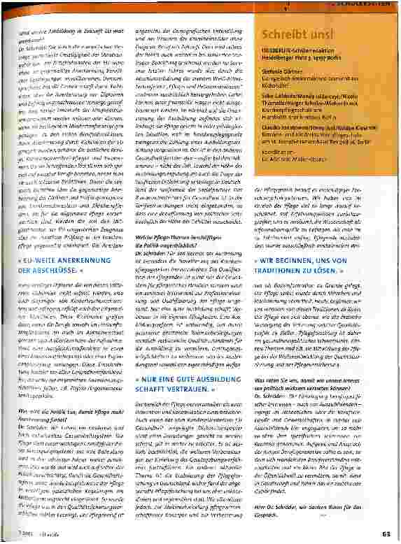 Vorschauseite 2: Reform der Ausbildung - was plant die Politik?