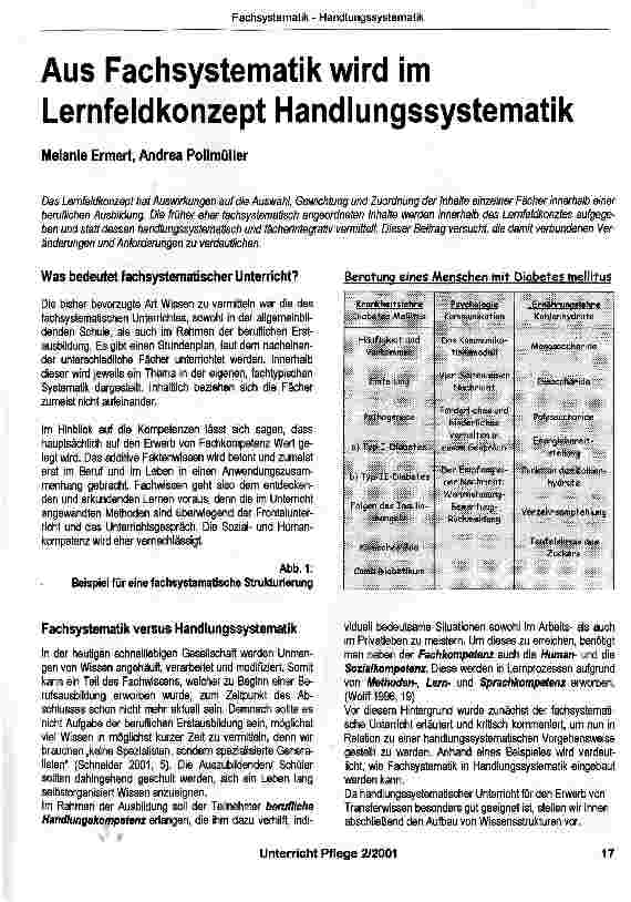 Vorschauseite 1: Aus Fachsystematik wird im Lernfeldkonzept Handlungssystematik