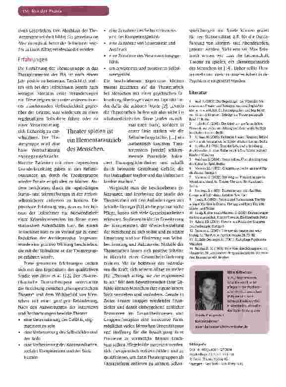 Vorschauseite 4: Gute Gründe für Theaterprojekte in der Psychiatrie