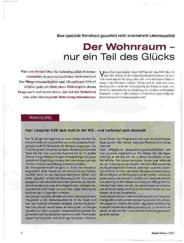 Vorschauseite 1: Der Wohnraum - nur ein Teil des Glücks